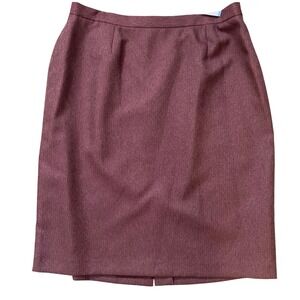 Evan Picone Women's Skirt Burgandy Tweed Elastic Waist Pencil Skirt Size 20W NWT